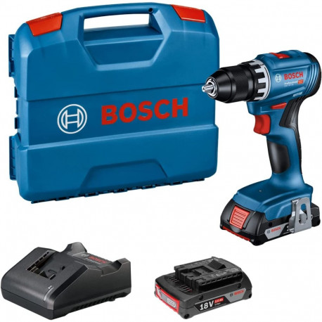 Akku-Bohrschrauber GSR 18V-45 Professional, 18Volt (blau/schwarz, 2x Li-Ionen Akku 2,0Ah, in L-Case)