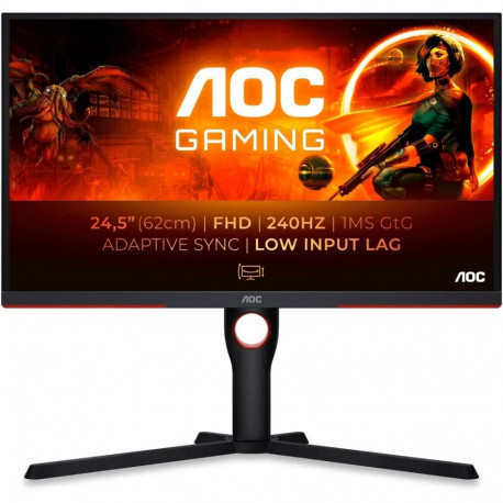 25G3ZM/BK (62 cm (25 Zoll), schwarz/rot, FullHD, VA, Adaptive Sync, 240Hz Panel)