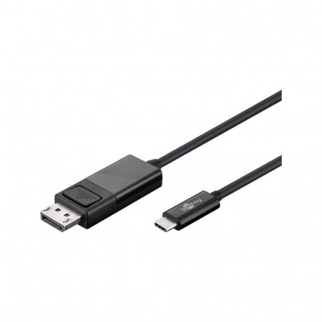 USB Adapterkabel, USB-C Stecker > DisplayPort Stecker (schwarz, 1,2 Meter, 4K 60Hz)