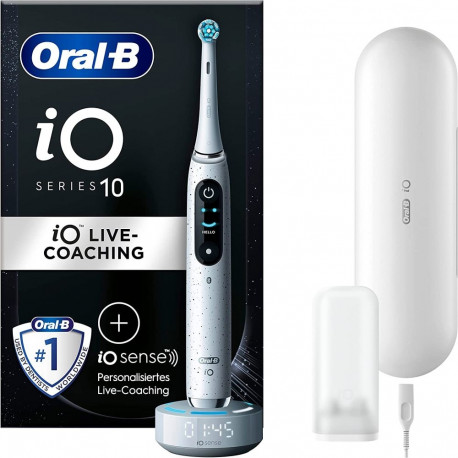 Oral-B iO Series 10, Elektrische Zahnbürste (weiß, Stardust White)