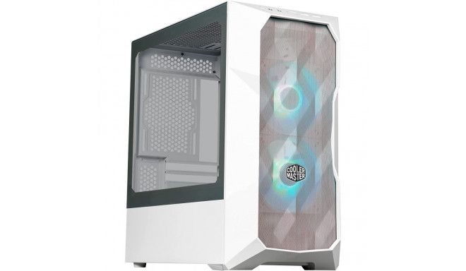 Cooler Master computer case MasterBox TD300 Mesh Tower Tempered Glass, white