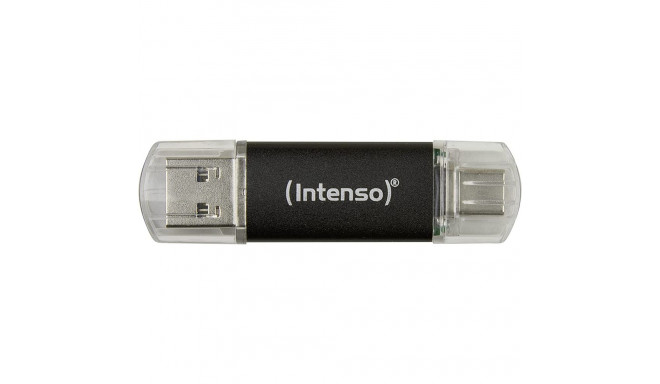 Intenso Twist Line 128 GB, USB stick (anthracite/transparent, USB-A 3.2 Gen 1, USB-C 3.2 Gen 1)