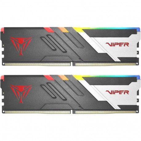 Viper Venom RGB DIMM-moodulid PVVR532G600C36K 32GB DDR5-6000 (2x16GB) Intel XMP, must/valge