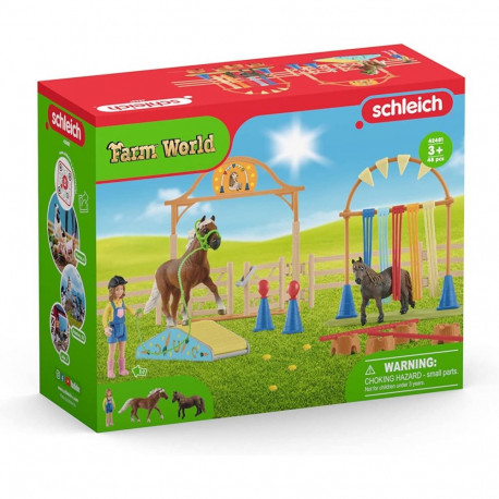 Schleich Farm World Pony Agility Training, play figure