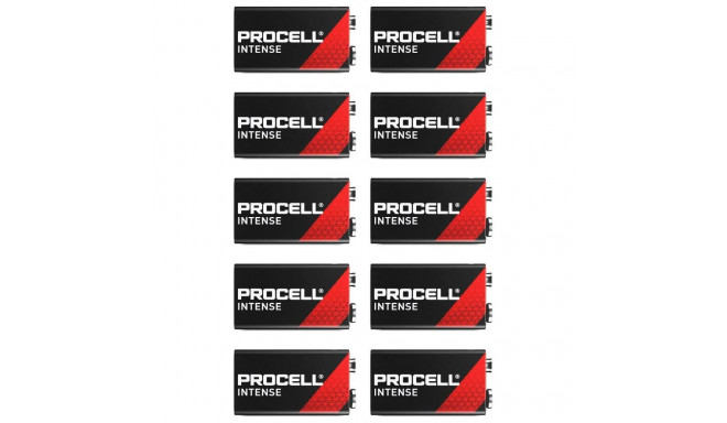 Duracell Procell Alkaline Intense Power 9V, battery (10 pieces, E block (9 volt block))