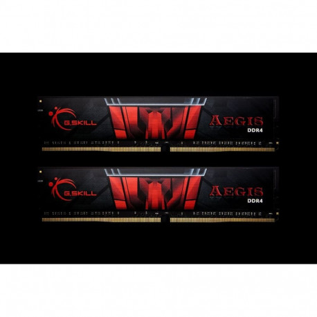 DIMM 32 GB DDR4-2666 (2x 16 GB) Dual-Kit (schwarz/rot, F4-2666C19D-32GIS, Aegis DDR4, INTEL XMP)