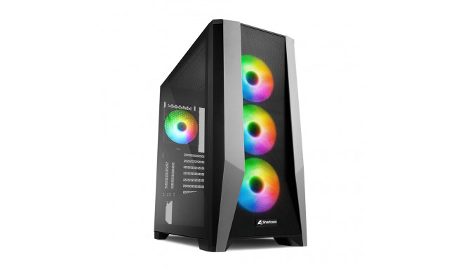 arvutikorpus TG7M RGB karastatud klaasist küljeaknega, must