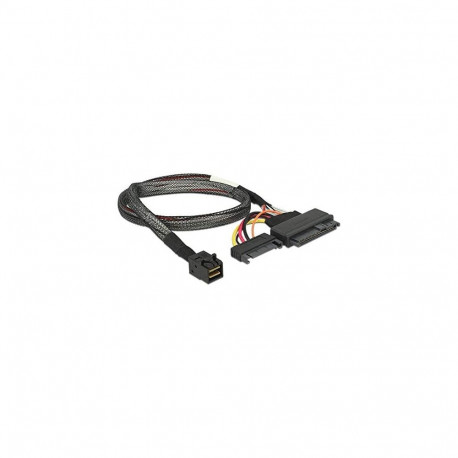 Adapterkabel SFF-8643 > U.2 SFF-8639 + SATA Stromanschluss (schwarz, 50cm)