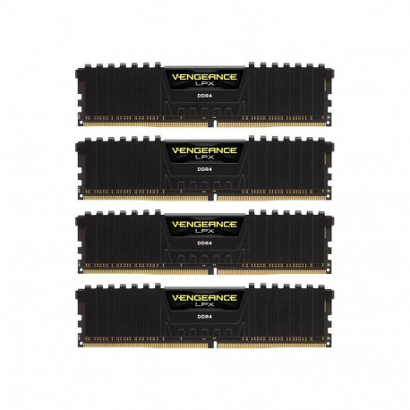 DIMM 64 GB DDR4-3200 (4x 16 GB) Quad-Kit (schwarz, CMK64GX4M4E3200C16, Vengeance LPX, INTEL XMP)