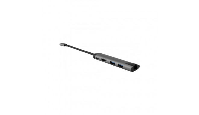 USB 3.2 Gen 1 mitmeportiline hub USB-C pistik 2x USB-A pesa, USB-C pesa, HDMI pesa, RJ-45 pesa, PD, 