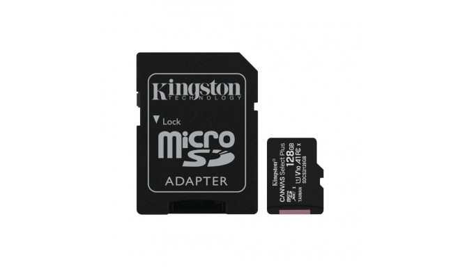 Kingston Canvas Select Plus 128 GB microSDHC, Memory Card (black, A1, Class 10, V10)