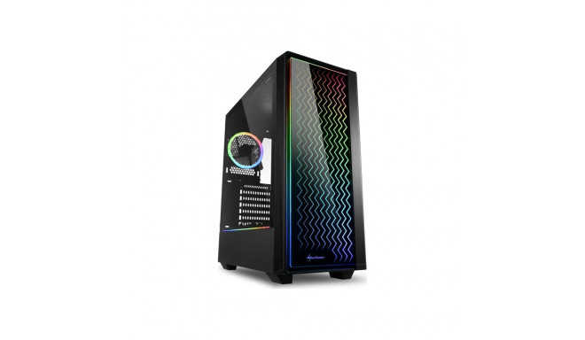 Sharkoon RGB LIT 200 tower case (black, front and side panel of tempered glass)