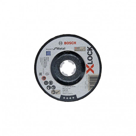Bosch roughing X-LOCK Expert for Metal 125mm cranked grinding wheel (125 x 6 x Length 22.23mm)