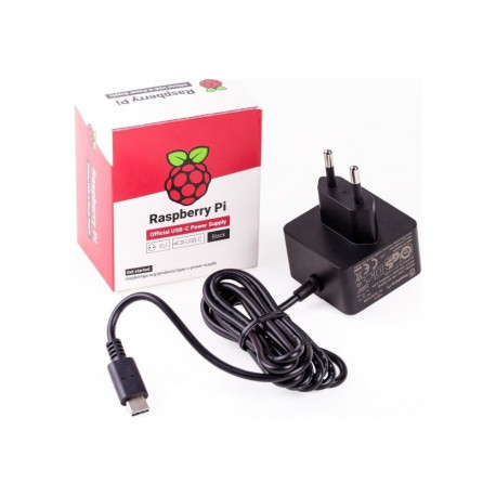 Offizielle Black Raspberry Pi 5.1V/3A PSU (schwarz)