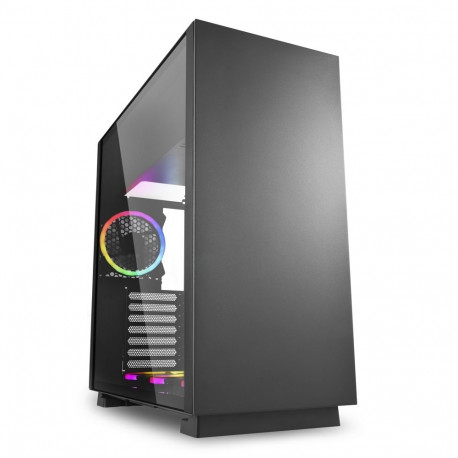 PURE STEEL RGB (schwarz, gehärtetes Glas)