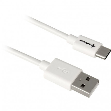 USB 2.0 Kabel, USB-A Stecker > USB-C Stecker (weiß, 1 Meter)