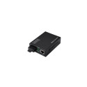Meediakonverter gigabit RJ-45 SC-Duplex, must