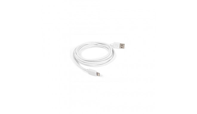 OWC Prem. Braided USB - Lightning 2m - white