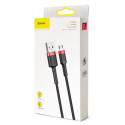 Baseus Cafule Cable durable nylon cable USB / micro USB 2A 3M black-red (CAMKLF-H91)