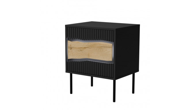 Cama INSERTO bedside cabinet, 2 pcs, 50x40x61.5 cm, black + LED