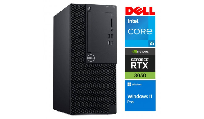 DELL 3070 Tower i5-8500 32GB 1TB SSD M.2 NVME RTX3050 6GB WIN11Pro