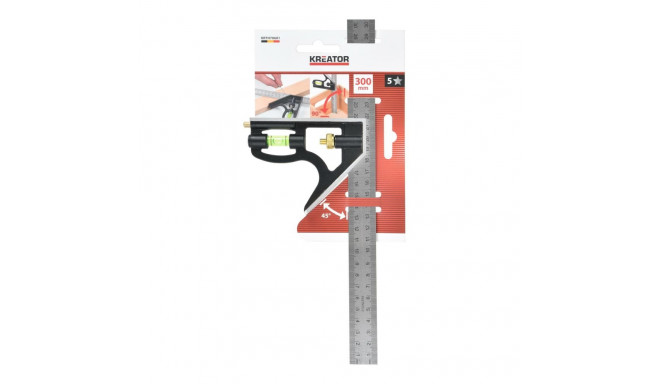 Combination square KREATOR KRTH70601 300mm