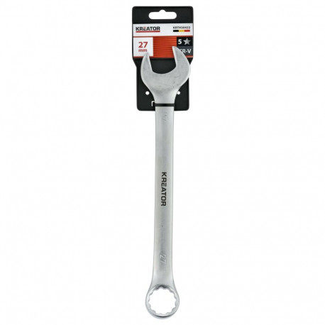 Kreator Combination Open-Ring Spanner KRTH30422, 27mm, 27mm, 305mm, chrome-vanadium