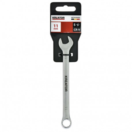 Combination open-ring spanner KREATOR KRTH30406 11 mm, 150 mm, chrome-vanadium