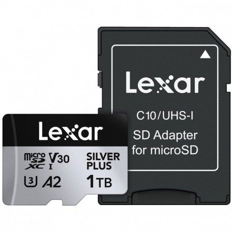 microSD-mälukaart 1TB C10 A2 U3 V30 205/150MB/s Plus, hõbedane