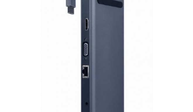 Hub USB-C PD GbE VGA HDMI 3xUSB 3.1 card