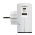2x2P+USB AC Splitter White/Black