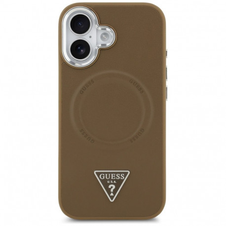 Guess Triangle Logo MagSafe case for iPhone 17 brown