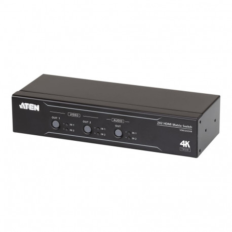 Aten maatrikslüliti VM0202HB 2x2 True 4K HDMI helieemaldajaga
