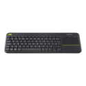 Logitech | K400 Plus | Keyboard with Trackpad | Wireless | US | Black | USB port