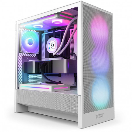 Case|NZXT|H5 FLOW RGB 2024|MidiTower|Case product features Transparent panel|Not included|ATX|EATX|M