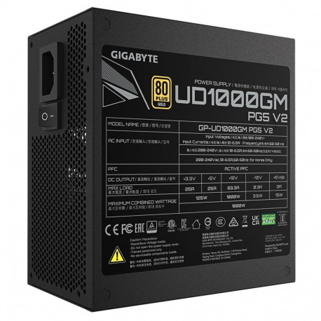 Power Supply Unit - GIGABYTE UD1000GM PG5 V2 1000W 80 PLUS Gold Fully Modular ATX 3.1