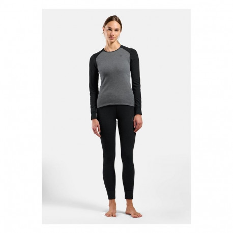 Activewear Top - Odlo 196701 Long Sleeve Thermal Insulation Breathable Dark Grey Melange