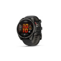 Garmin fēnix 8 Pro AMOLED safiirkell, 47 mm, süsinikhall DLC titaanium ja must/halli silikoonrihm