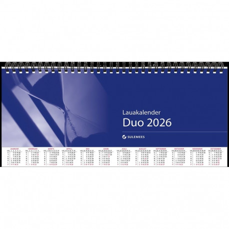 Lauakalender DUO, korraga avatud 2 nädalat, spiraalköide 2026a.