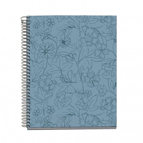 Kaustik A5 100l 5x5 ruut spiraal 2-ne augustus 4-värvi register LAGOON GOLDEN JAZMIN Miquelrius