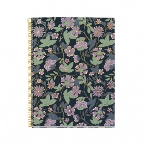 Kaustik A4 100l joon spiraal 4-ne augustus, 4-värvi register, kartong kaaned DUSK GOLDEN JAZMIN Miqu