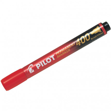 Marker permanent Pilot 400 - FINE 4 mm lõigatud otsaga - punane õlibaasil tint