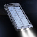 PLATINET POWER BANK 10000mAh POLYMER 2A USB SOLAR PANEL [45812]