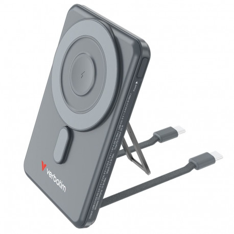 Verbatim akupank Charge´n´Go 2C 32251 5000mAh, magnetiline, 2 kaablit komplektis, hall