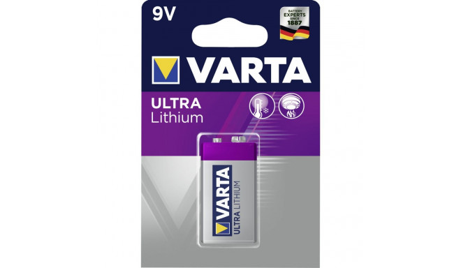 10x1 Varta Ultra Lithium 6LR61 9V-plokk sisekarp