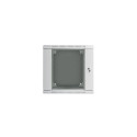 RACK CABINET 19" DOUBLE-SECTION WALL-MOUNT 12U/600X600 (FLAT PACK) GREY LANBERG