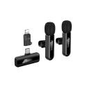 Wireless double microphone Lightning / USB C Hoco L20A black