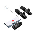 Wireless double microphone Lightning / USB C Hoco L20A black