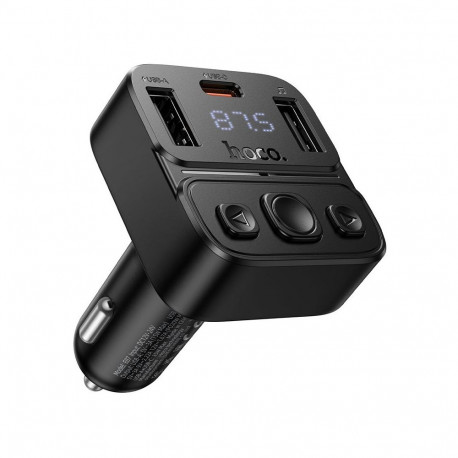 Car transmitter bluetooth Hoco USB A + USB C QC PD 35W E87 black