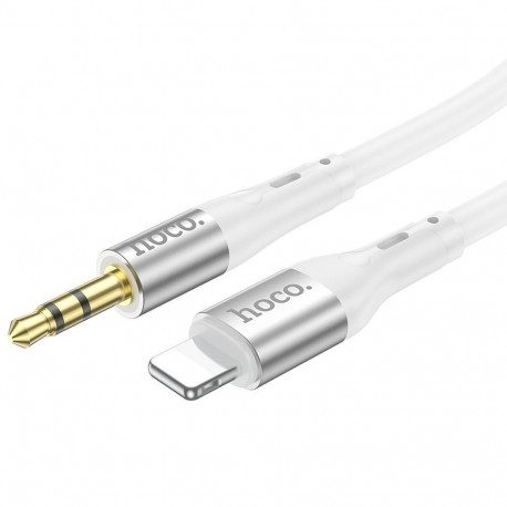 Cable AUX Jack 3,5 mm to Lightning Hoco 1 m UPA22 white